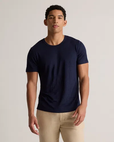 Quince Men's 100% European Linen Jersey T-shirt In Blue