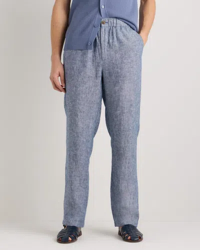 Quince Men's 100% European Linen Pants In Blue