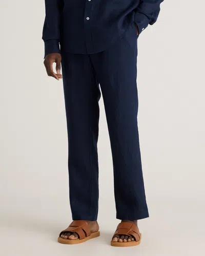 Quince Men's 100% European Linen Pants In Deep Navy