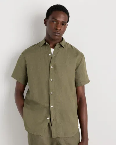 Quince Men's 100% European Linen Relaxed Short Sleeve Shirt