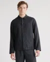 Quince Men's 100% European Linen Shirt Jacket In Black