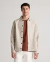 Quince Men's 100% European Linen Shirt Jacket In Flax