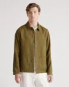 Quince Men's 100% European Linen Shirt Jacket In Martini Olive