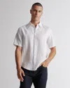 Quince 100% European Linen Short Sleeve Shirt In White