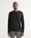 Quince Men's Merino Long Sleeve Base Layer T-shirt In Black