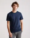Quince Men's 100% Merino Wool All-season Short Sleeve Base Layer T-shirt In Navy