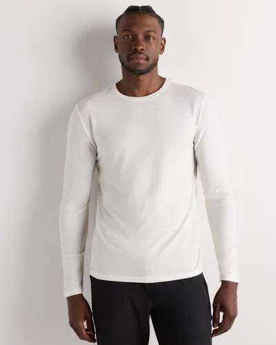 Quince Men's 100% Merino Wool All-season Long Sleeve Base Layer T-shirt In White