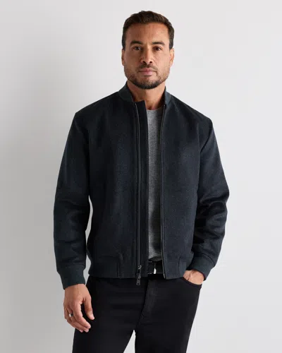 Quince Men's 100% Mongolian Cashmere Bomber Jacket In Black