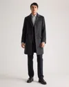 Quince Men's 100% Mongolian Cashmere Double-faced Overcoat In Heather Graphite