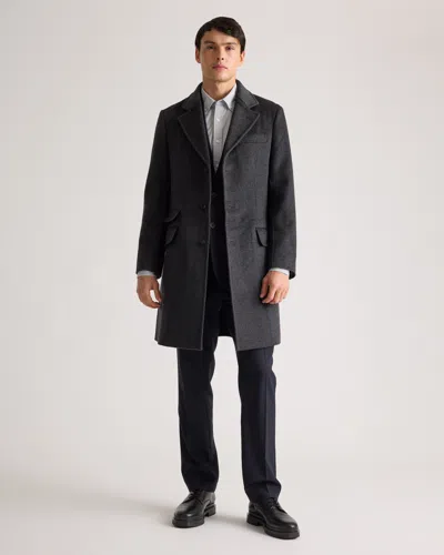 Quince Men's 100% Mongolian Cashmere Double-faced Overcoat In Heather Graphite