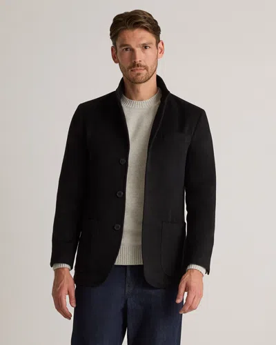 Quince Men's 100% Mongolian Cashmere Stand Collar Blazer In Black