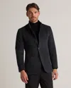 Quince Men's 100% Mongolian Cashmere Stand Collar Blazer In Heather Graphite