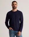 Quince Men's 100% Pima Cotton Luxe Touch Long Sleeve T-shirt In Deep Navy