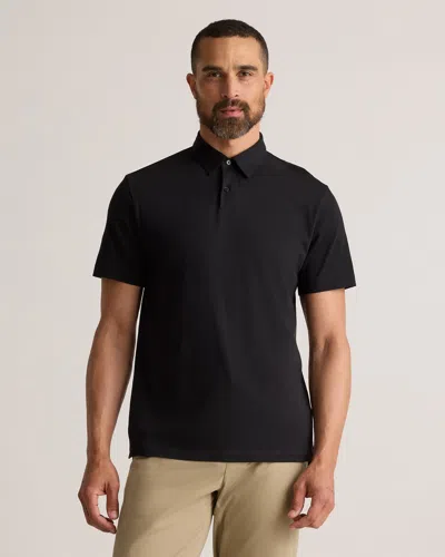 Quince Men's 100% Pima Cotton Luxe Touch Polo In Bold Black