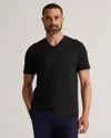 Quince Men's 100% Pima Cotton Luxe Touch V-neck T-shirt In Bold Black