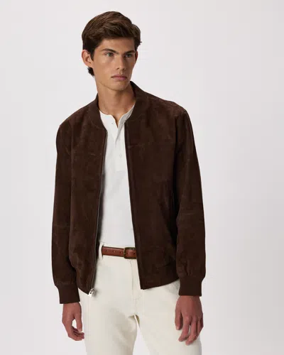Quince Men's 100% Suede Bomber Jacket In Brown