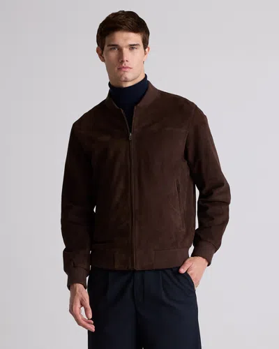 Quince Men's 100% Suede Bomber Jacket In Espresso