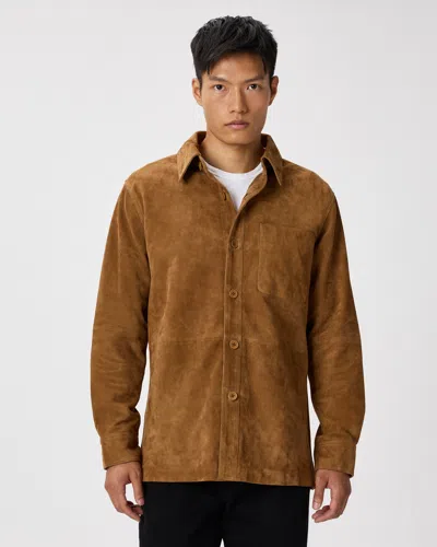 Quince Men's 100% Suede Overshirt In Brown
