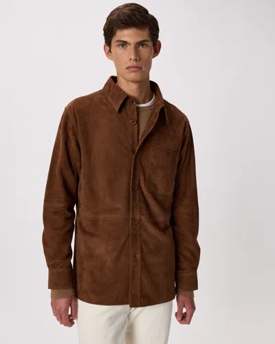 Quince Men's 100% Suede Overshirt In Brown