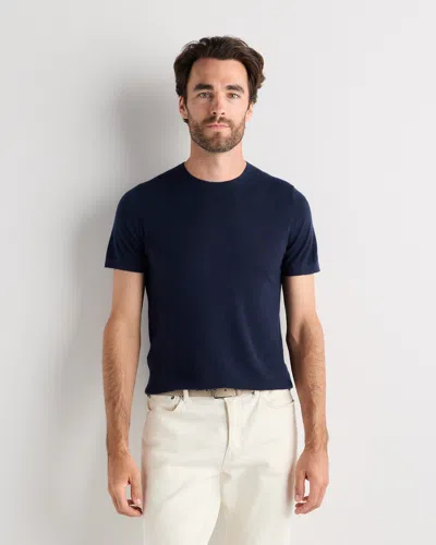 Quince Men's 100% Superfine Mongolian Cashmere T-shirt In Blue
