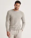 Quince Men's 100% Yak Wool Crewneck Sweater In Warm Heather Grey