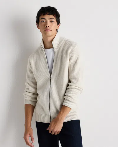 Quince Men's Australian Merino Wool Full Zip Sweater In Gray