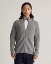 Quince Men's Australian Merino Wool Full Zip Sweater In Heather Grey