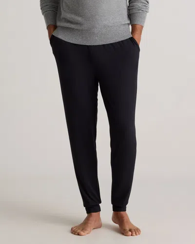 Quince Men's Bamboo Jersey Lounge Jogger In True Black