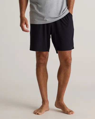Quince Men's Bamboo Jersey Lounge Short In True Black