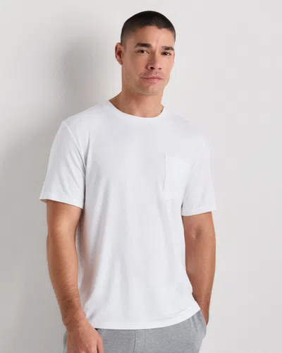 Quince Men's Bamboo Jersey Relaxed Lounge T-shirt In White