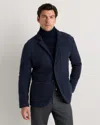 Quince Men's Boiled Wool Cashmere Blazer In Blue