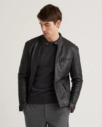 Quince Men's Café Racer Jacket In Black