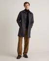 Quince Men's Comfort Stretch Trench Coat In Midnight Black