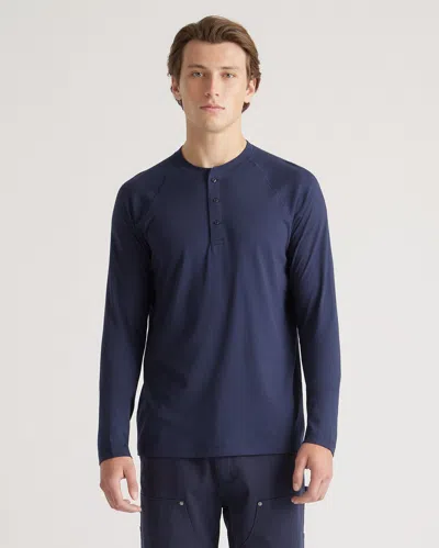 Quince Men's Cotton Modal Long Sleeve Henley T-shirt In Navy