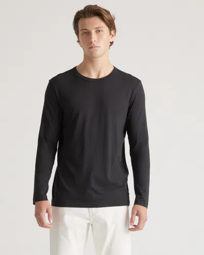 Quince Men's Cotton Modal Long Sleeve T-shirt In Black