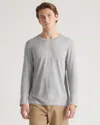 Quince Men's Cotton Modal Long Sleeve T-shirt In Heather Grey