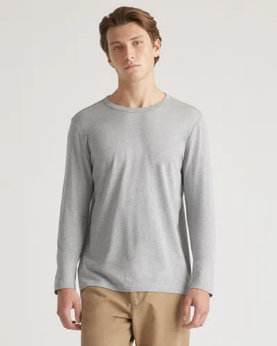 Quince Men's Cotton Modal Long Sleeve T-shirt In Heather Grey