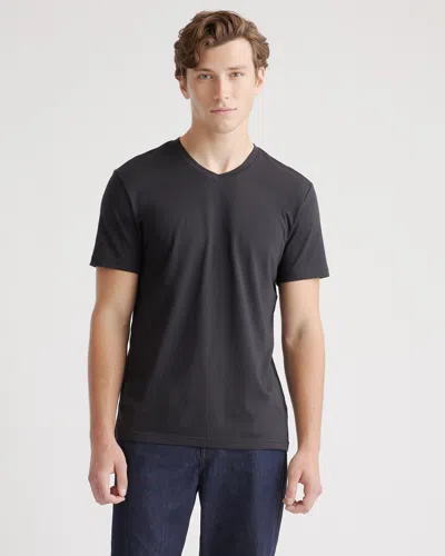 Quince Men's Cotton Modal V-neck T-shirt In Black