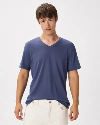 Quince Men's Cotton Modal V-neck T-shirt In Blue
