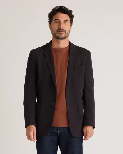 Quince Men's Cotton Pique Knit Blazer In Black