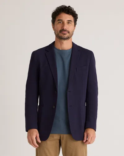 Quince Men's Cotton Pique Knit Blazer In Navy