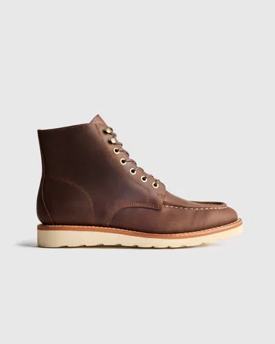 Quince Men's Crafted Leather Moc Toe Boot In Brown