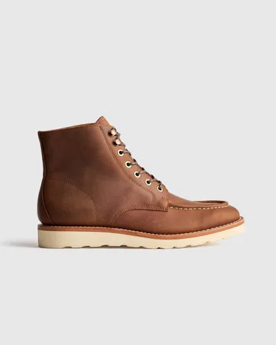 Quince Men's Crafted Leather Moc Toe Boot In Brown