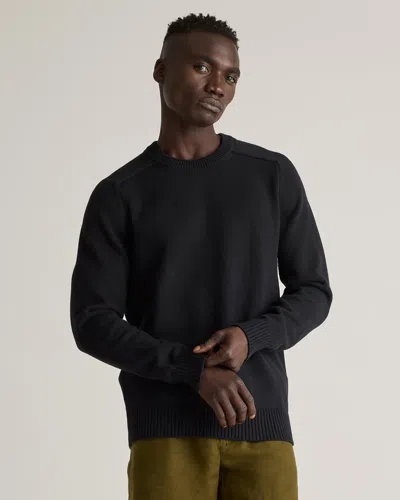 Quince Men's Crewneck Sweater In Black