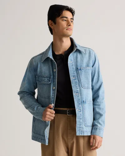 Quince Men's Denim Chore Jacket In Indigo Blue