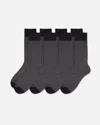 Quince Men's Dress Socks 4-pack In Charcoal
