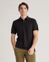 Quince Men's Extra-fine Australian Merino Polo In Black