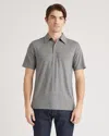 Quince Men's Extra-fine Australian Merino Polo In Heather Grey