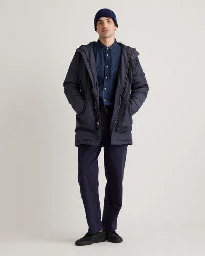 Quince Men's Featherless Long Puffer Parka In Navy