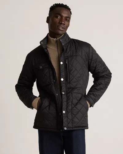Quince Men's Featherless Quilted Utility Jacket In Black